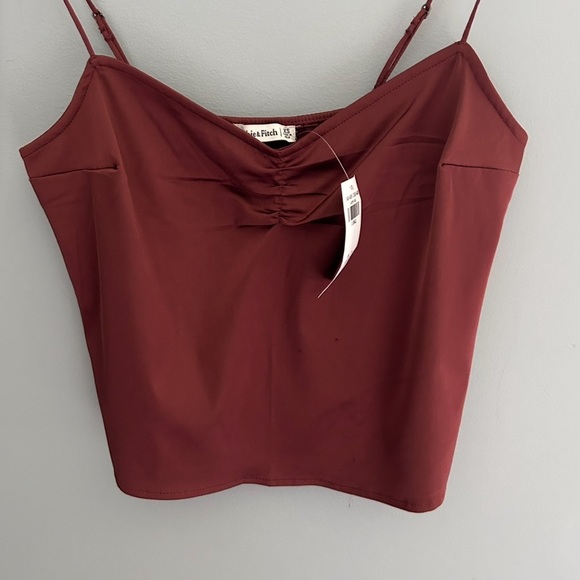 🌷 Abercrombie & Fitch Rust Cropped Tank Top Size XS NWT - Picture 4 of 10
